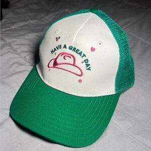 Green and White Trucker Hat